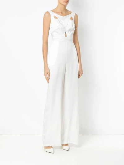 Shop Tufi Duek Cut Out Jumpsuit In White