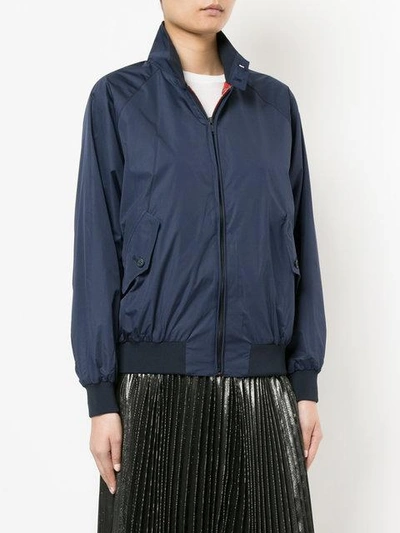 Shop Hysteric Glamour Stand-up Collar Bomber Jacket - Blue