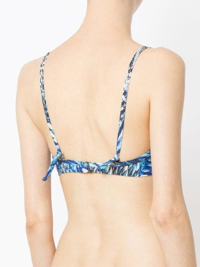 Shop Lygia & Nanny 'cassis' Printed Bikini Top In Blue