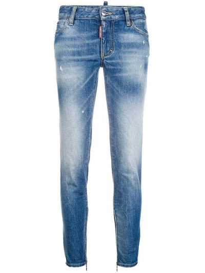 Shop Dsquared2 'twiggy' Skinny-jeans In Blue