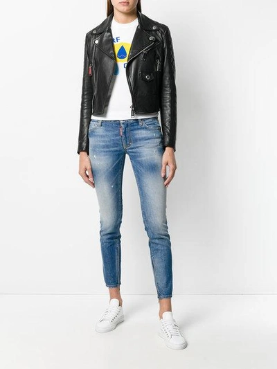 Shop Dsquared2 'twiggy' Skinny-jeans In Blue