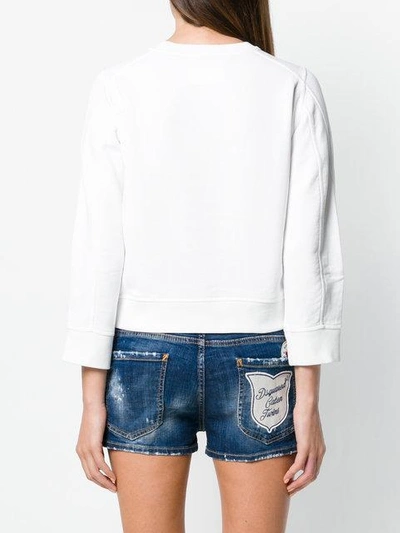 Shop Dsquared2 Logo Sweatshirt In White