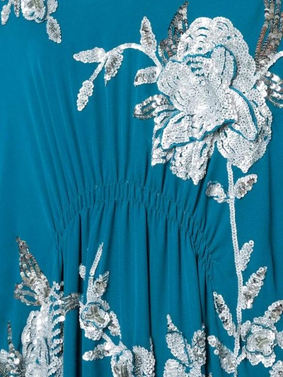 Shop Natori Cocoon Caftan Dress In Blue Lagoon