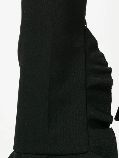 Shop Irene Frilled Hem Trousers In Black