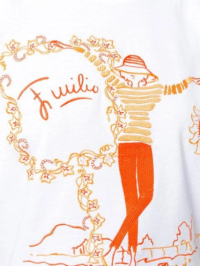 Shop Emilio Pucci Sketch Print T-shirt - White