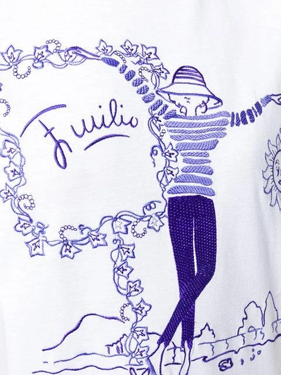 Shop Emilio Pucci Sketch Print T In White