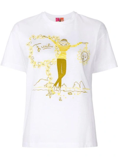 Shop Emilio Pucci Sketch Print T-shirt - White