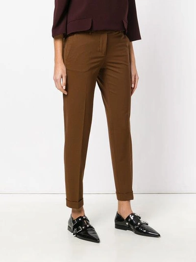 Shop Alberto Biani Slim-fit Pleated Trousers