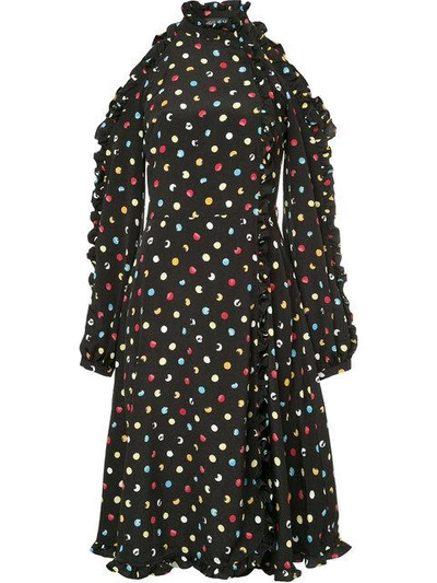 Shop Anna October Off-the-shoulder Dotted Dress