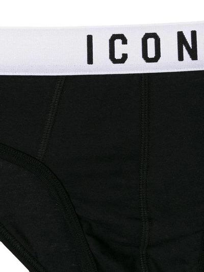 Shop Dsquared2 Underwear Icon Briefs In Black