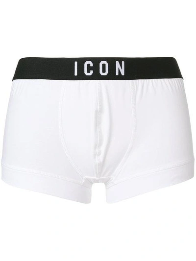 Shop Dsquared2 Underwear Icon Boxer Briefs In White