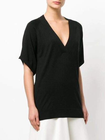 Shop Snobby Sheep Fitted V-neck Knitted Top