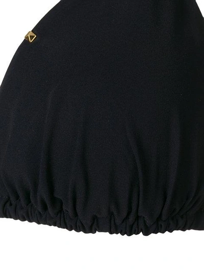 Shop Versace Studded Triangle Bikini Top - Black