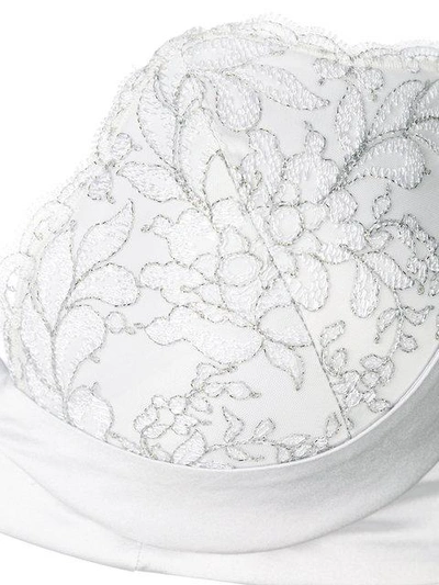 Shop Prelude Lace-embroidered Bra In Grey