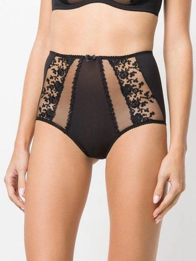 Shop Prelude Lace-embroidered Briefs - Black
