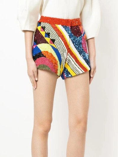 Shop Manish Arora Geometric Patterned Shorts - Multicolour
