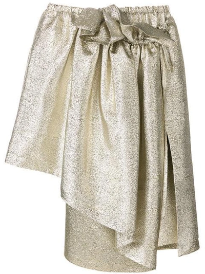 Shop Stella Mccartney Metallic Asymmetric Skirt