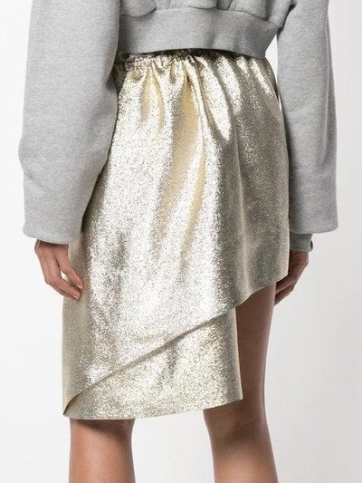 Shop Stella Mccartney Metallic Asymmetric Skirt