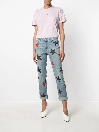 Shop Stella Mccartney Star Detail T-shirt In Pink