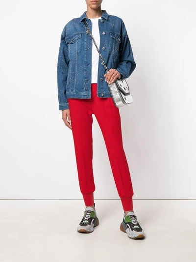 Shop Stella Mccartney Crepe Jogger-style Trousers