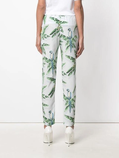 Shop Stella Mccartney Tropical Print Trousers In Blue