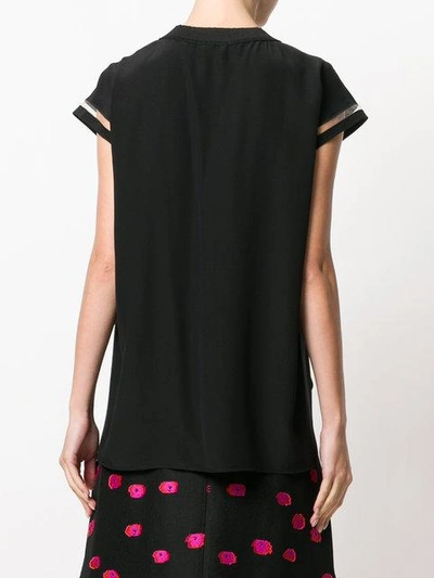 Shop Fendi Branded Collar T In Black