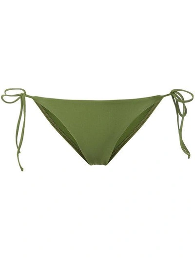 Shop Matteau The String Brief Bikini Bottoms In Green
