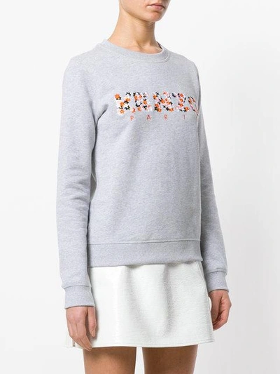 Shop Kenzo Floral Logo Embroidered Sweatshirt