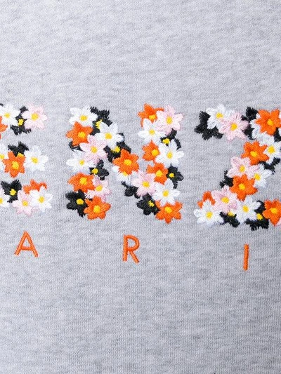 Shop Kenzo Floral Logo Embroidered Sweatshirt