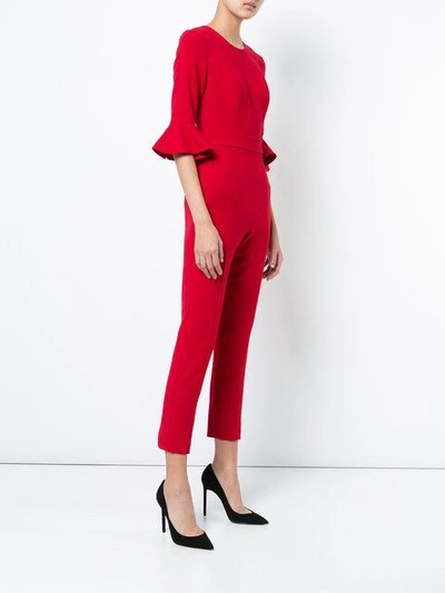 Shop Black Halo Cropped Length Jumpsuit In Red