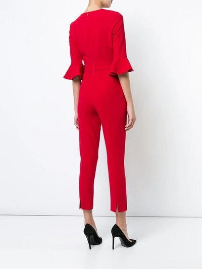 Shop Black Halo Cropped Length Jumpsuit In Red