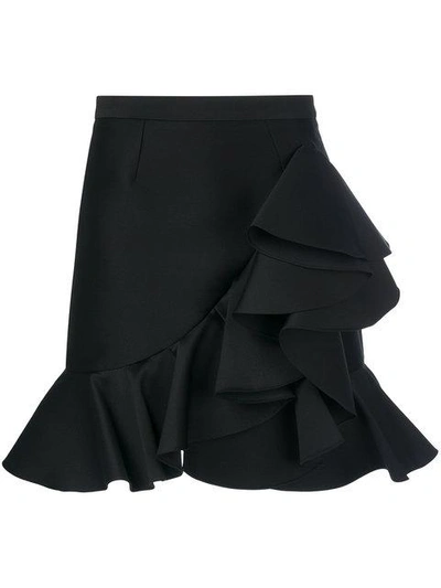 Shop Stella Mccartney Ruffled Mini Skirt In Black