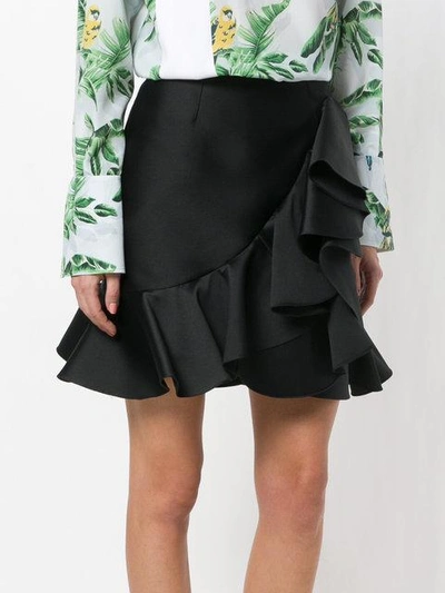Shop Stella Mccartney Ruffled Mini Skirt In Black