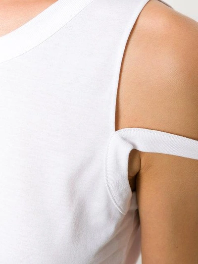 Shop Maison Margiela Cut-detail Tank Top In White