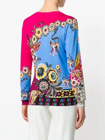 Shop Etro Patterned V-neck Jumper