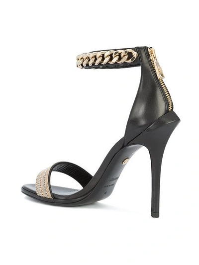 Shop Roberto Cavalli Ankle Length Sandals In Black