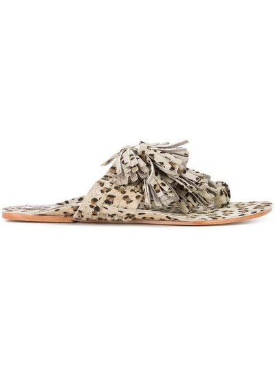 Shop Figue Scaramouche Cheetah Print Sandals