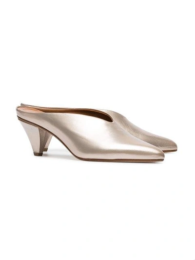 Shop Atp Atelier Gold Nicola 55 Leather Mules In Pink