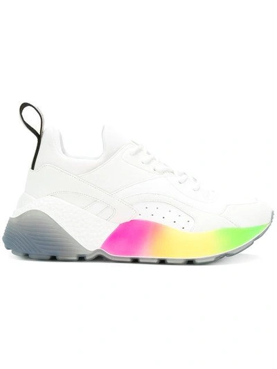 Shop Stella Mccartney Eclypse Rainbow Sneakers In White