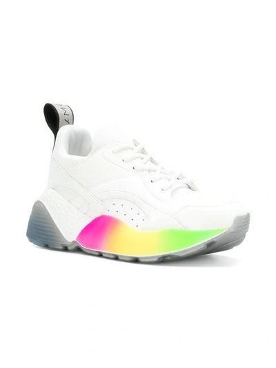 Shop Stella Mccartney Eclypse Rainbow Sneakers In White