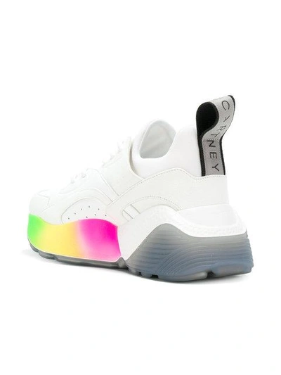 Shop Stella Mccartney Eclypse Rainbow Sneakers In White
