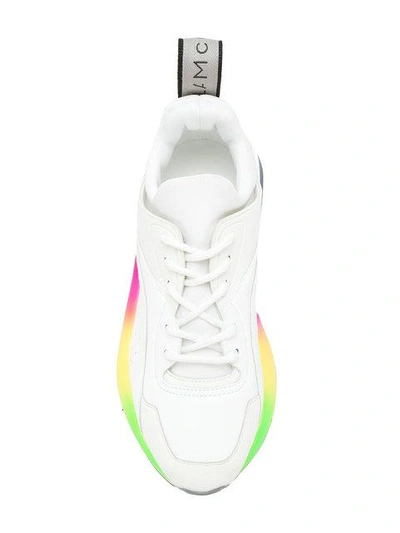 Shop Stella Mccartney Eclypse Rainbow Sneakers In White