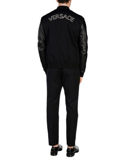 Shop Versace Bomber In Black