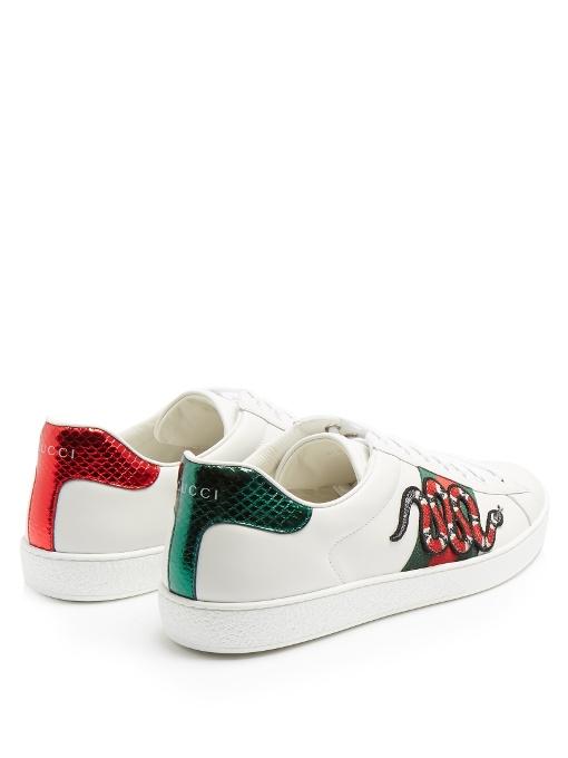 gucci white snake ace sneakers