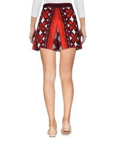 Shop Valentino Shorts In Maroon