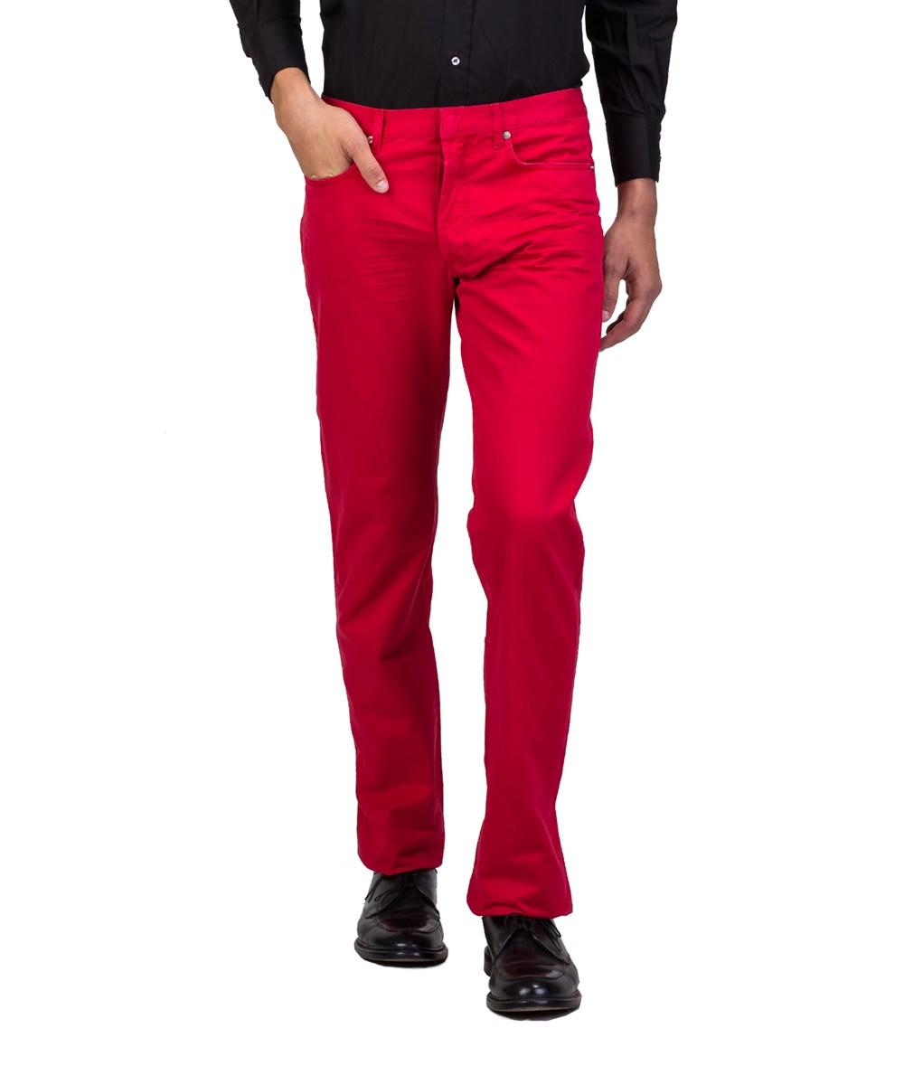 Dior Homme Men's Straight Fit Jeans Pants Red | ModeSens