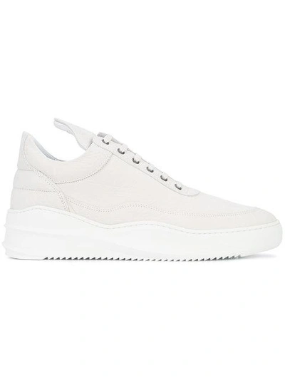 Shop Filling Pieces Platform Sole Sneakers - White