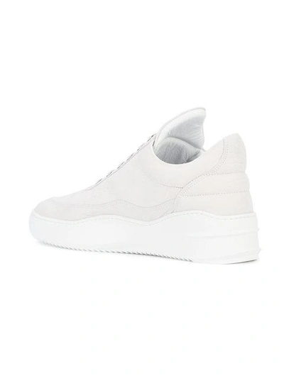 Shop Filling Pieces Platform Sole Sneakers - White