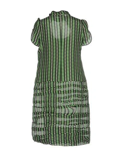Shop Prada Knee-length Dress In Green