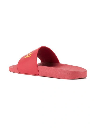 Shop Dsquared2 Icon Pool Sliders In Red